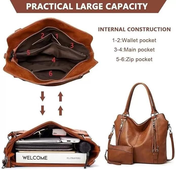 Tote Bags For Women PU Leather Hobo Bags